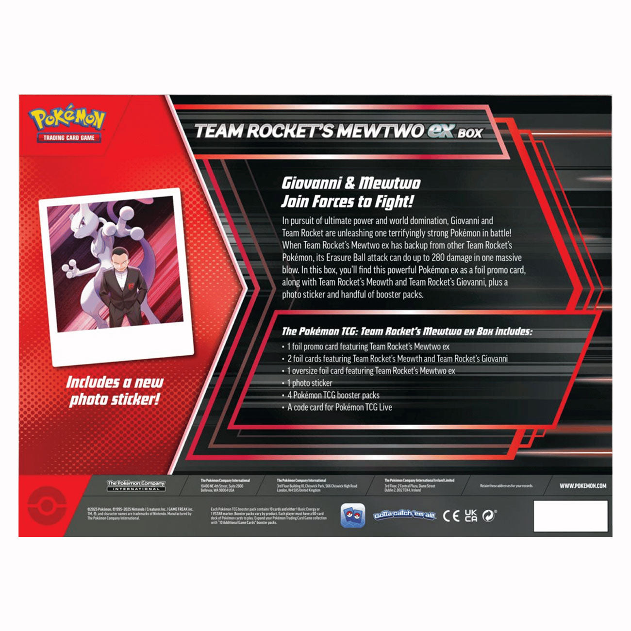 Pokémon TCG: Team Rocket's Mewtwo ex Box