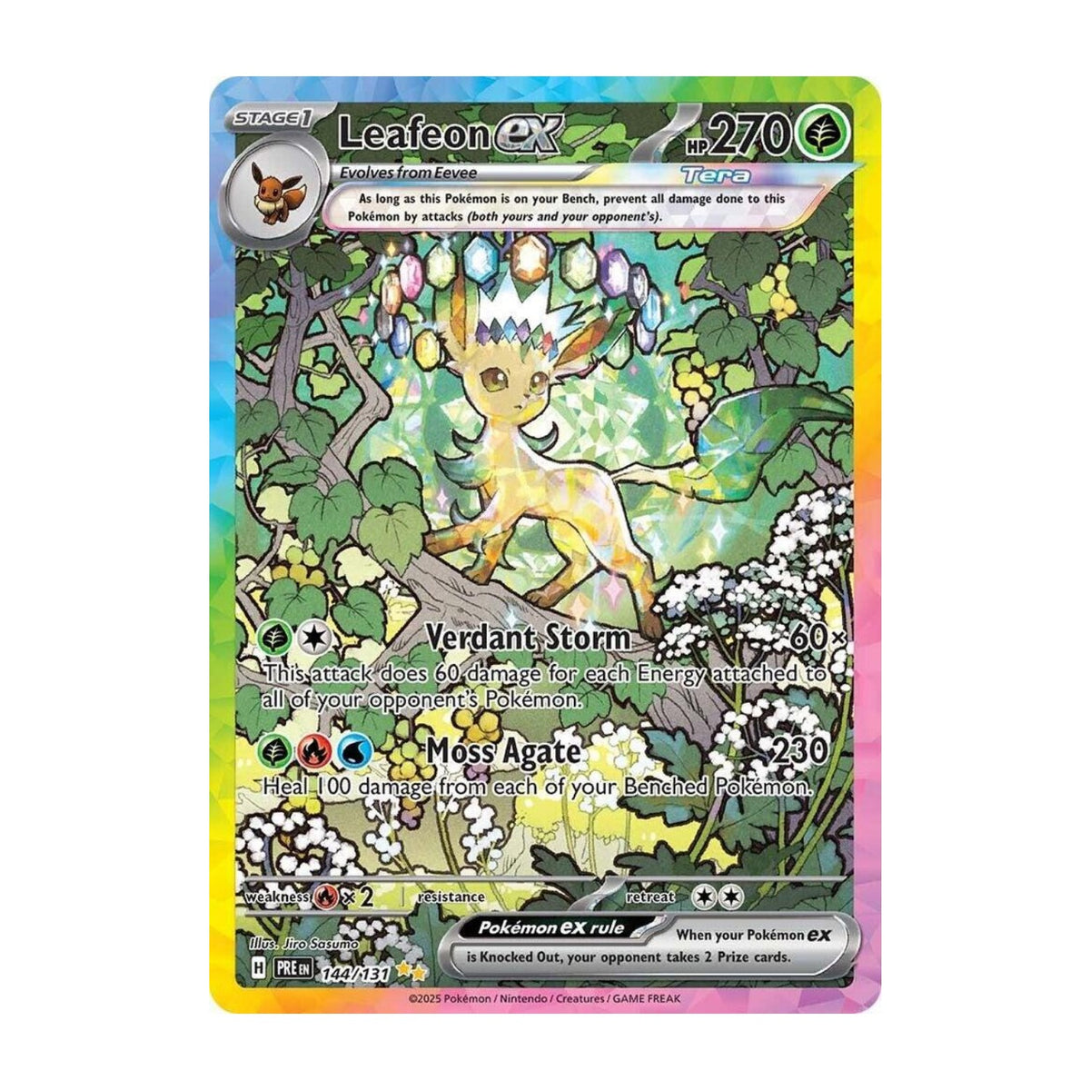 Leafeon ex 144/131 Special Illustration Rare from Prismatic Evolutions