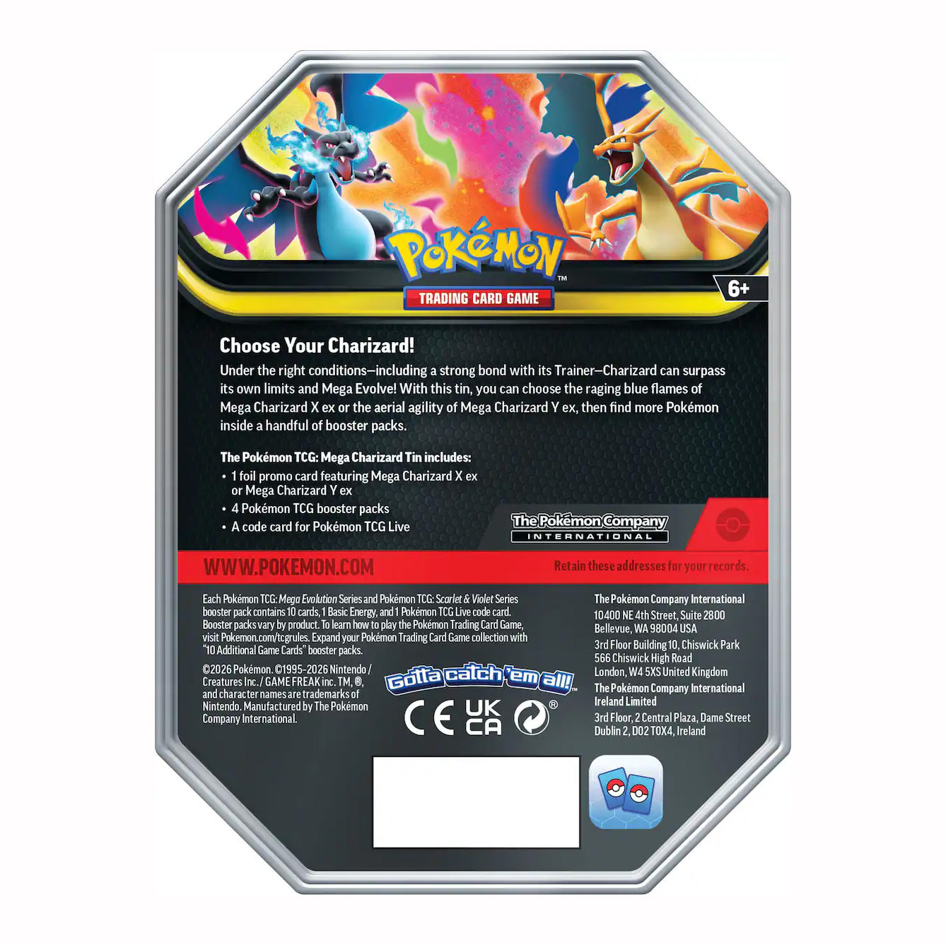 Pokémon TCG: Mega Evolution Ascended Heroes Mega Charizard Tin