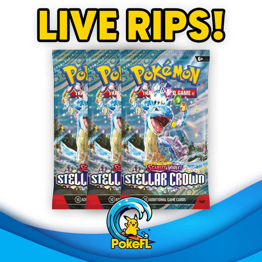 LIVE Opening - (3) Pokémon TCG: Scarlet & Violet - Stellar Crown Booster Packs