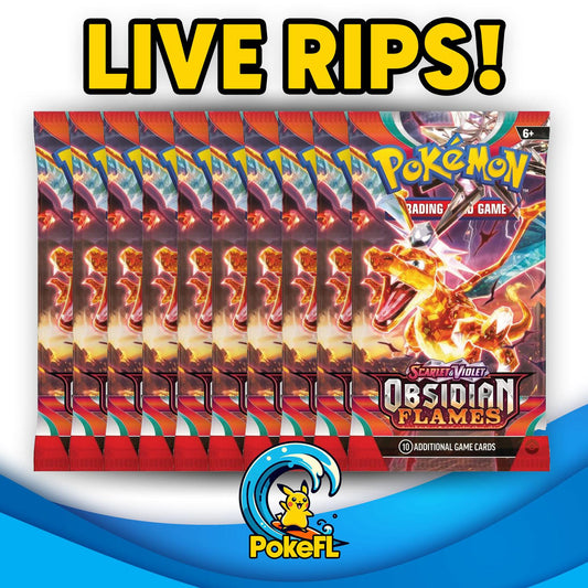 LIVE Opening - (10) Pokémon TCG: Scarlet & Violet - Obsidian Flames Booster Packs