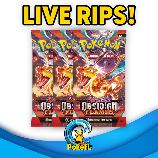 LIVE Opening - (3) Pokémon TCG: Scarlet & Violet - Obsidian Flames Booster Packs