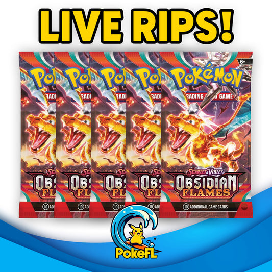 LIVE Opening - (5) Pokémon TCG: Scarlet & Violet - Obsidian Flames Booster Packs