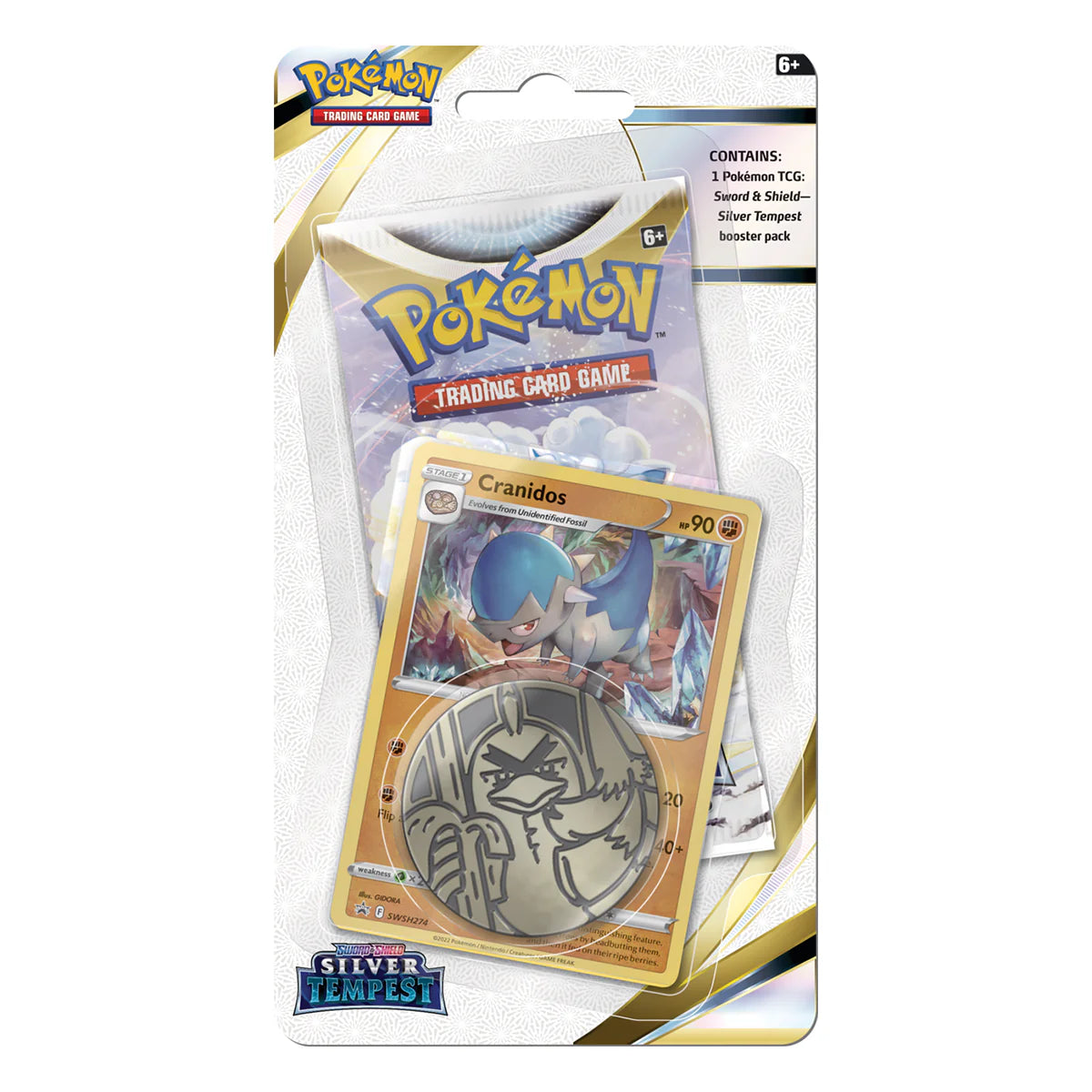 Pokemon TCG: Silver Tempest Single Pack Blister [Basculin/Cranidos]