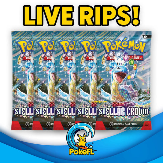 LIVE Opening - (5) Pokémon TCG: Scarlet & Violet - Stellar Crown Booster Packs