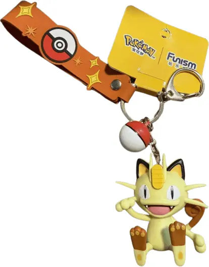 Pokémon TCG: Funism Meowth Keychain with Pokeball