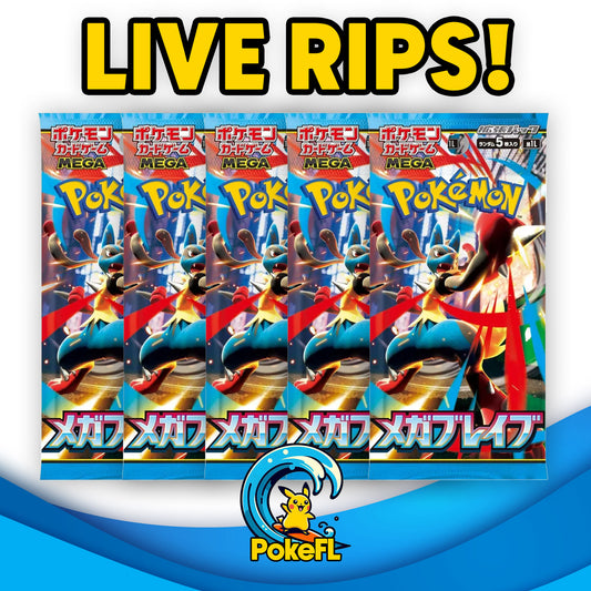 LIVE Opening - (5) Pokémon Japanese TCG: Scarlet & Violet - Mega Brave Booster Packs