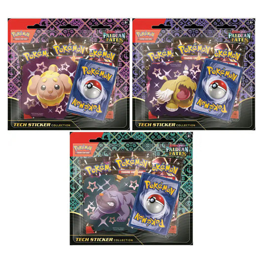 Pokémon TCG: Scarlet & Violet-Paldean Fates Booster Tech Sticker Collection (Styles Vary)