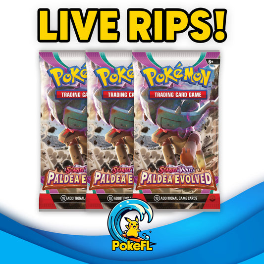 LIVE Opening - (3) Pokémon TCG: Scarlet & Violet - Paldea Evolved Booster Packs