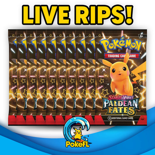 LIVE Opening - (10) Pokémon TCG: Scarlet & Violet - Paldean Fates Booster Packs