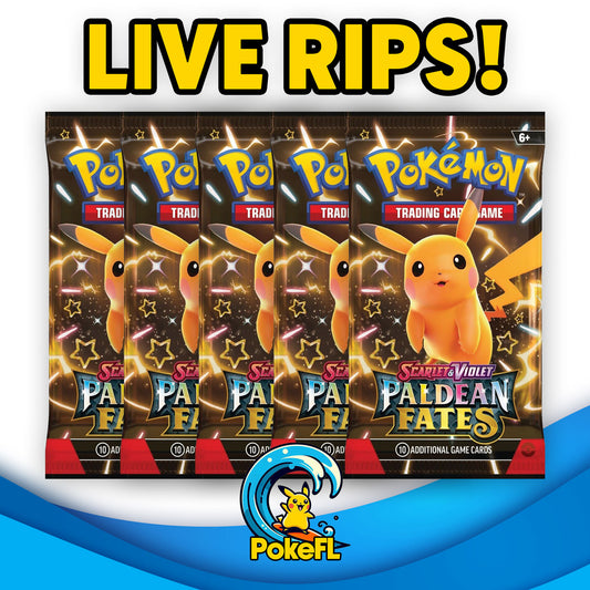 LIVE Opening - (5) Pokémon TCG: Scarlet & Violet - Paldean Fates Booster Packs