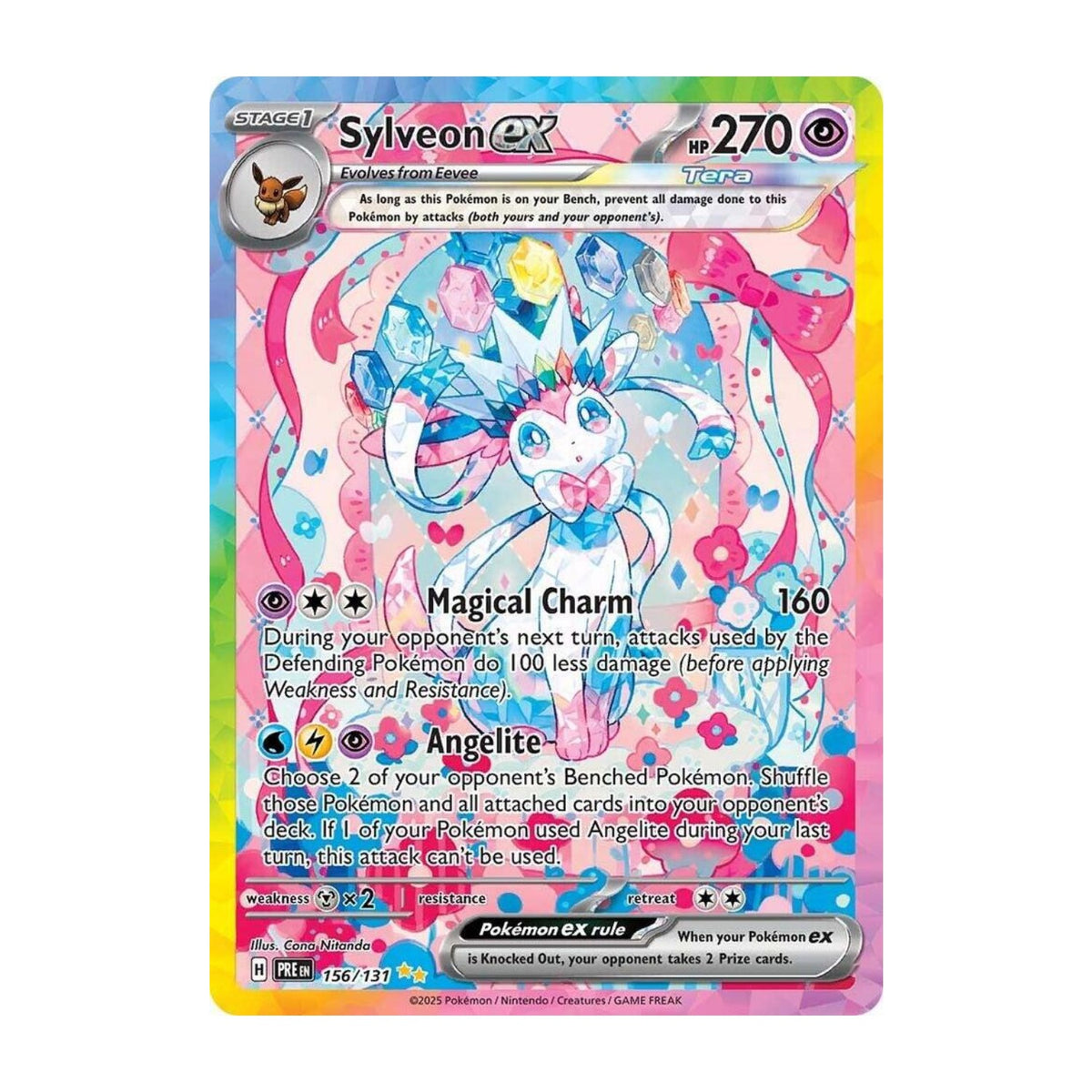 Sylveon ex 156/131 Special Illustration Rare from Prismatic Evolutions
