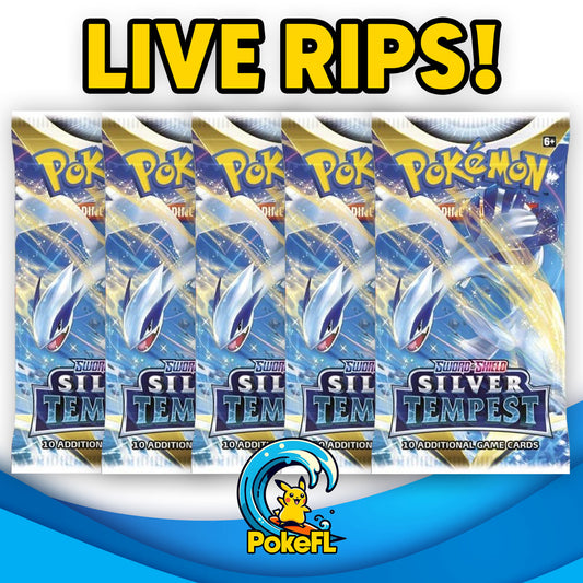 LIVE Opening - (5) Pokémon TCG: Sword & Shield - Silver Tempest Booster Packs