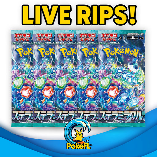 LIVE Opening - (5) Pokémon Japanese TCG: Scarlet & Violet - Stellar Miracle Booster Packs