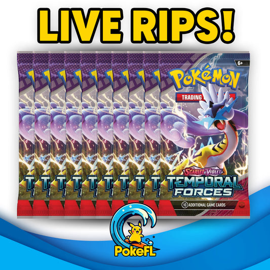 LIVE Opening - (10) Pokémon TCG: Scarlet & Violet - Temporal Forces Booster Packs