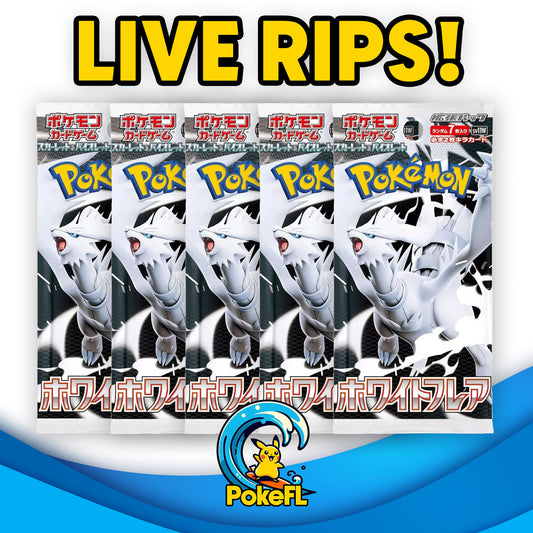 LIVE Opening - (5) Pokémon Japanese TCG: Scarlet & Violet - White Flare Booster Packs