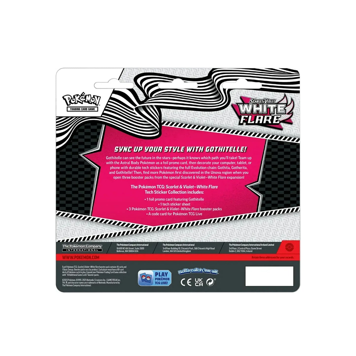Pokémon TCG: White Flare 3 Pack Tech Sticker Collection